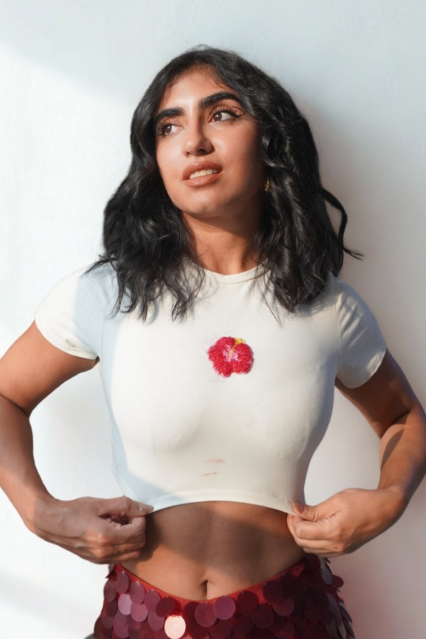 Lea X KYT White Baby Tee