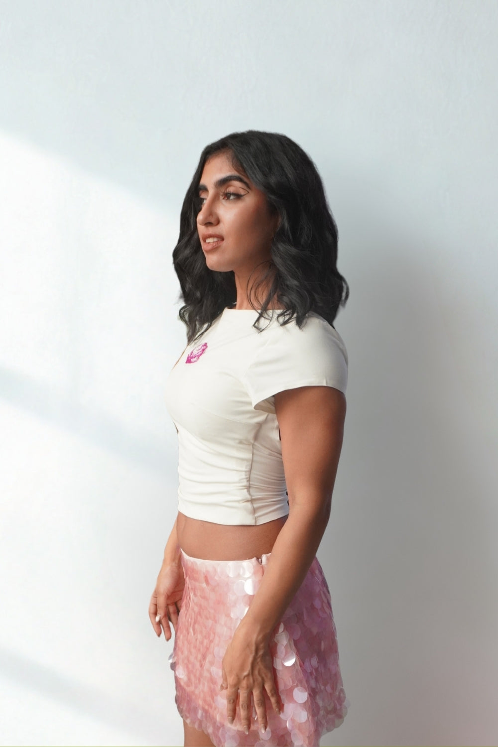 Lea X KYT White Open Back Tee