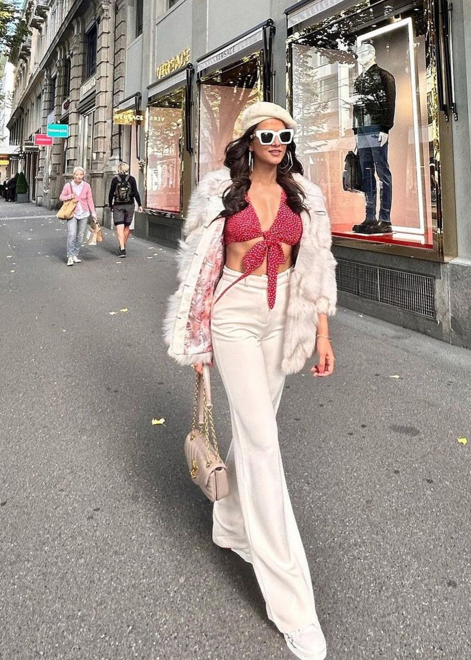 Charlie Wide Leg High Waist Pants with a stylish wide-leg cut and flattering high-waisted design.