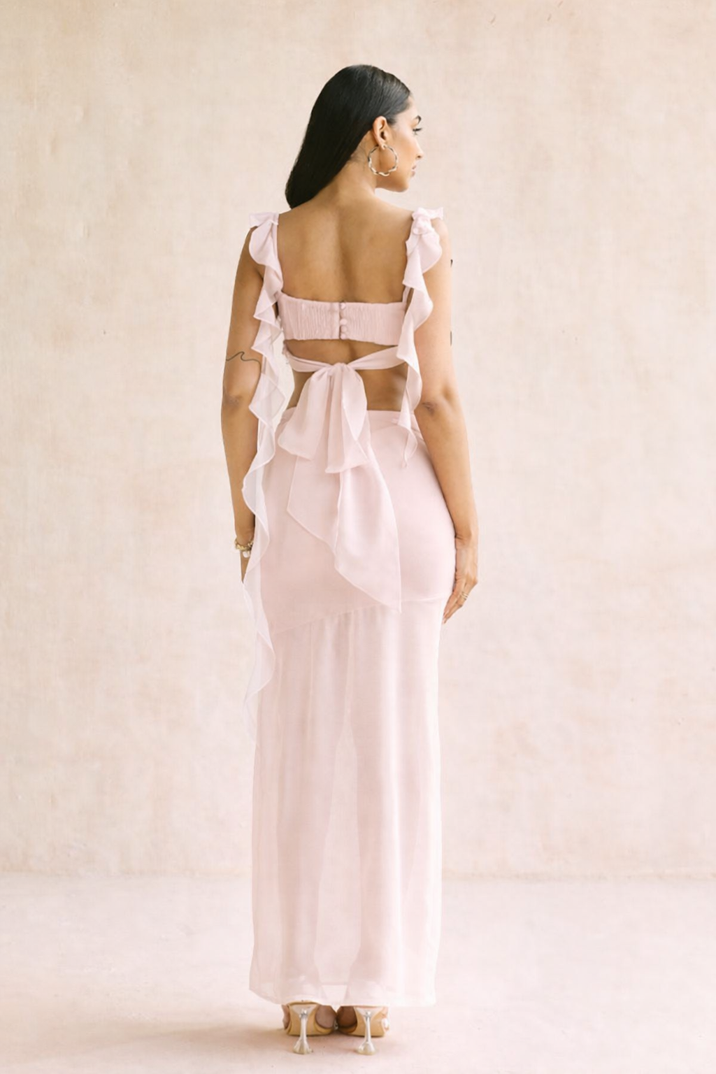 Crimson Blush Pink Muse Ruffled Top