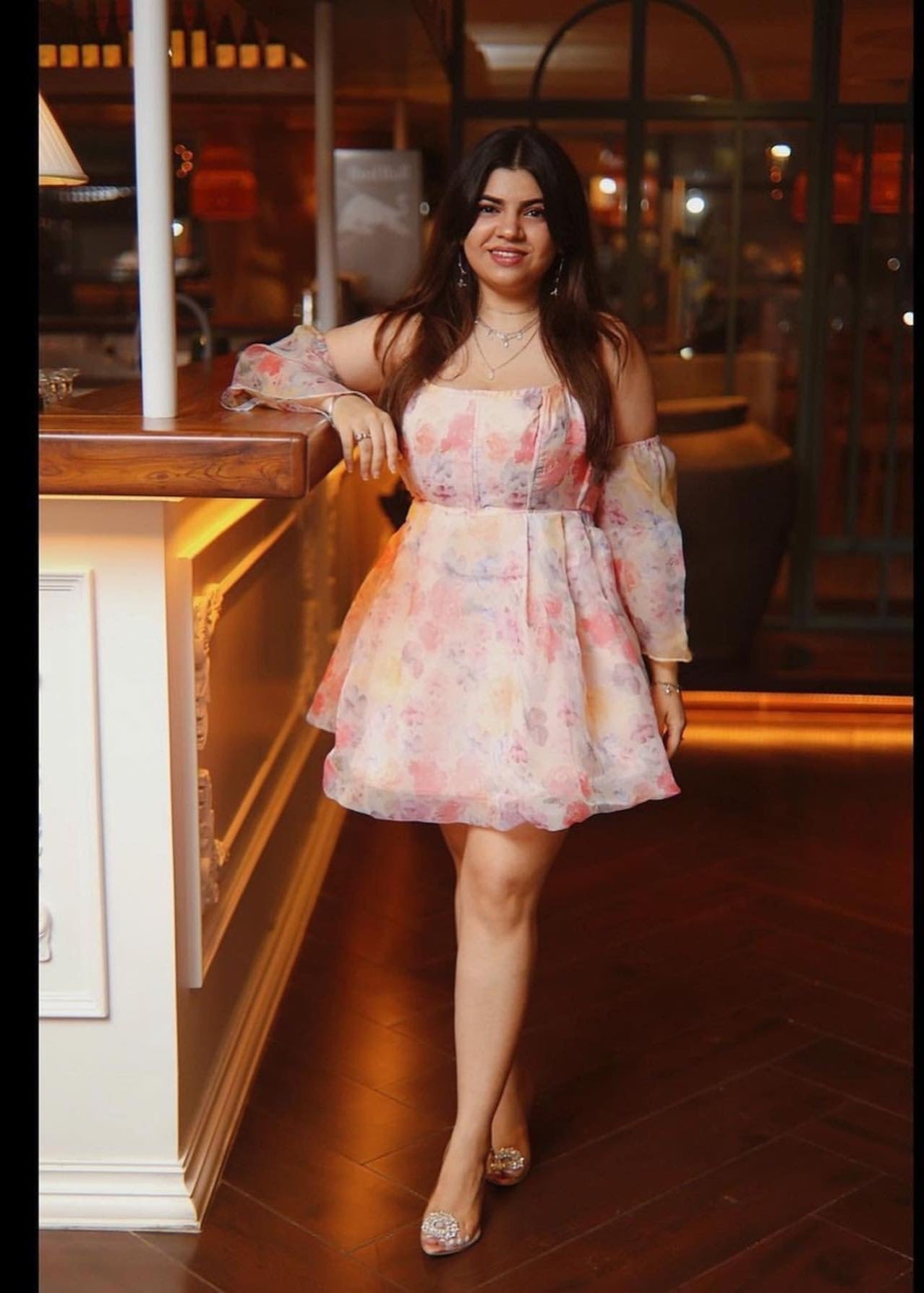 Camille Floral Organza Corset Dress