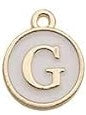 Charms - Alphabets - White & Gold