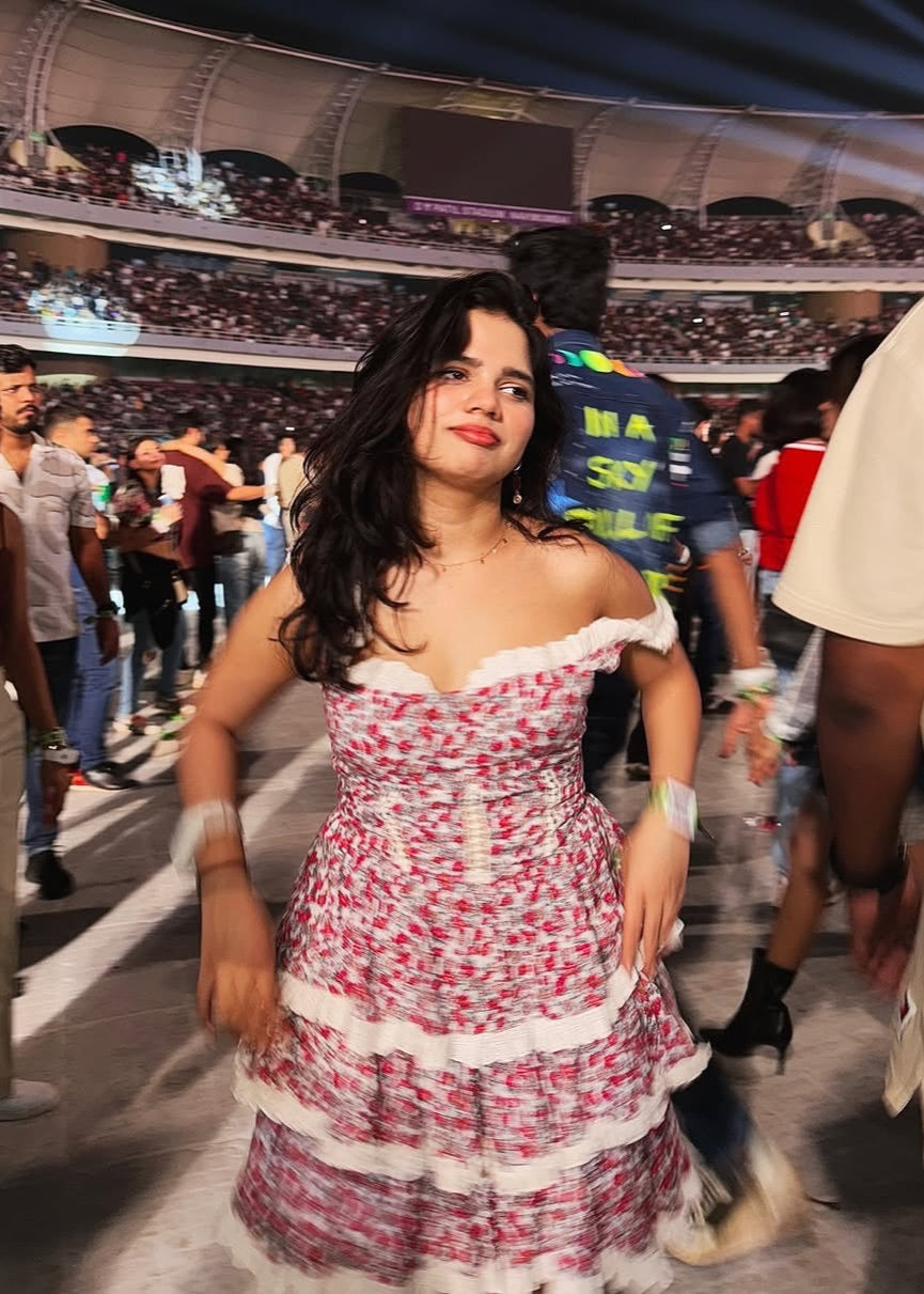 Myrine Floral Cotton Ruffled Mini Dress