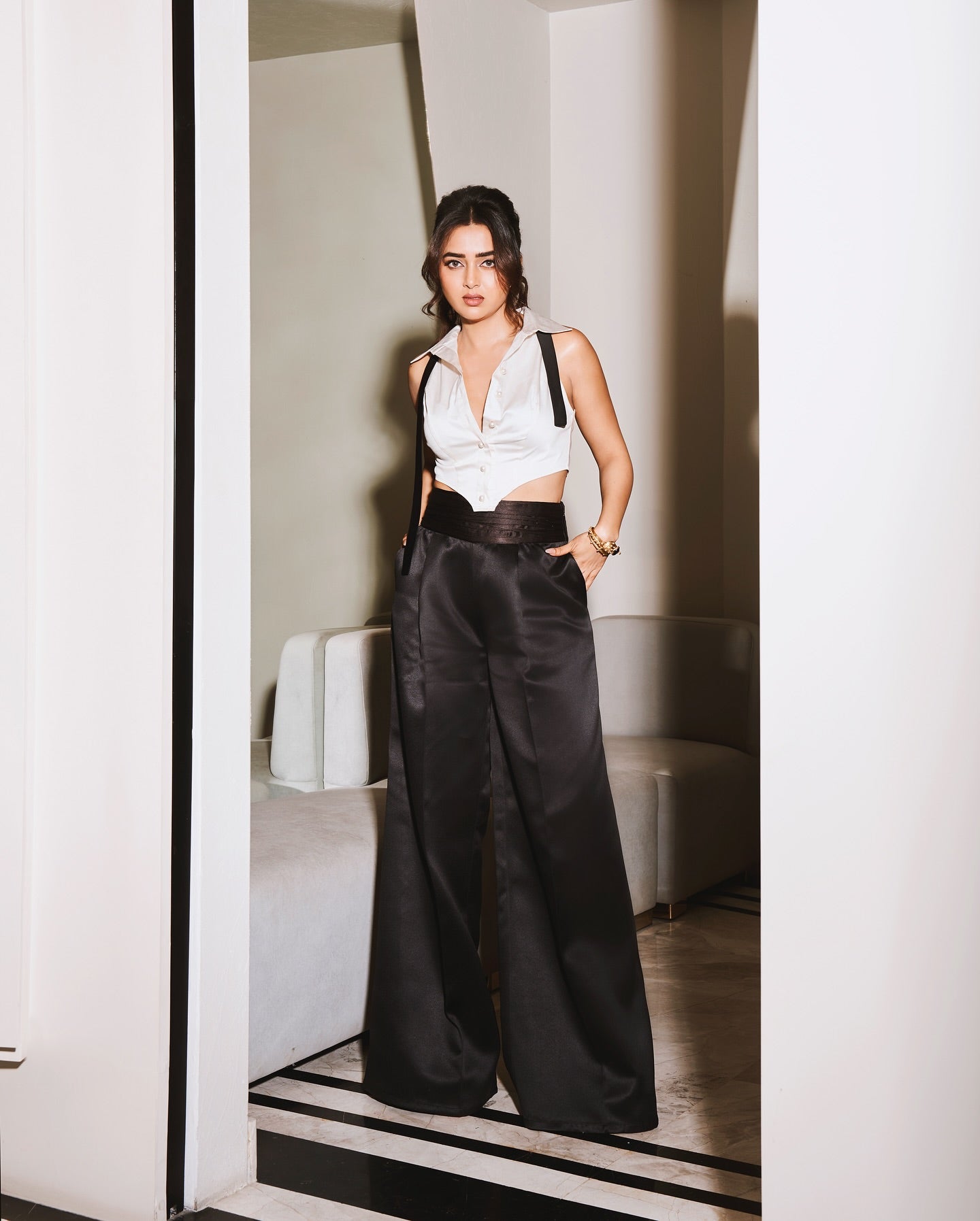 Maddie Black High-Waisted Pants