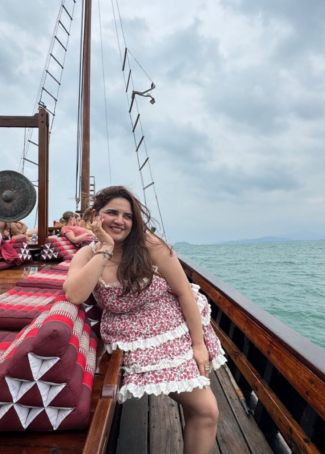 Myrine Floral Cotton Ruffled Mini Dress