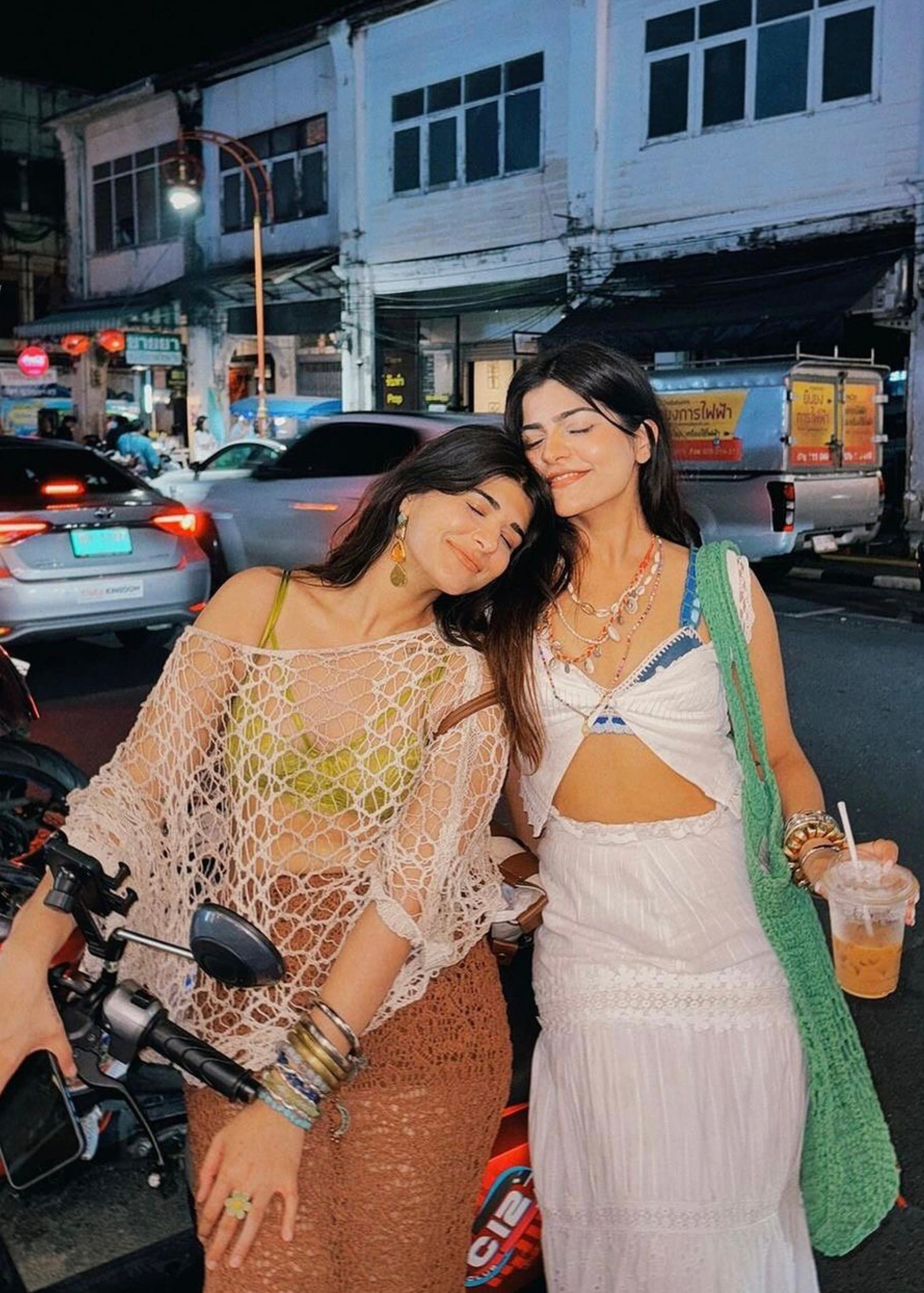 "Journee White Embroidered Cotton Top and Skirt Set: Fresh and airy white cotton set with intricate embroidery, including a top and skirt."