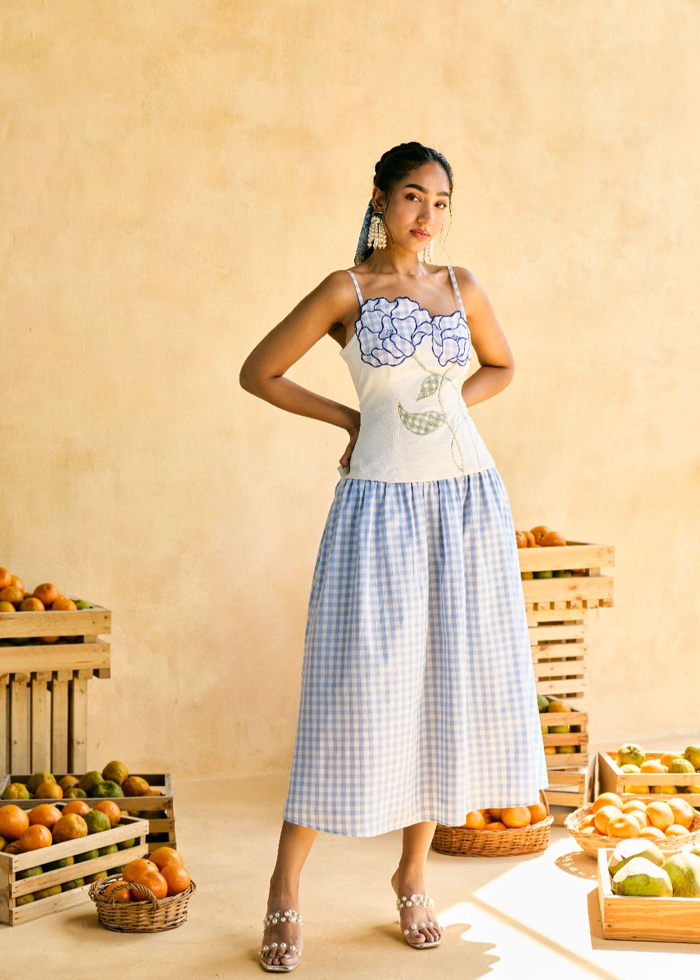 Aasmaani Picnic Gingham Skirt
