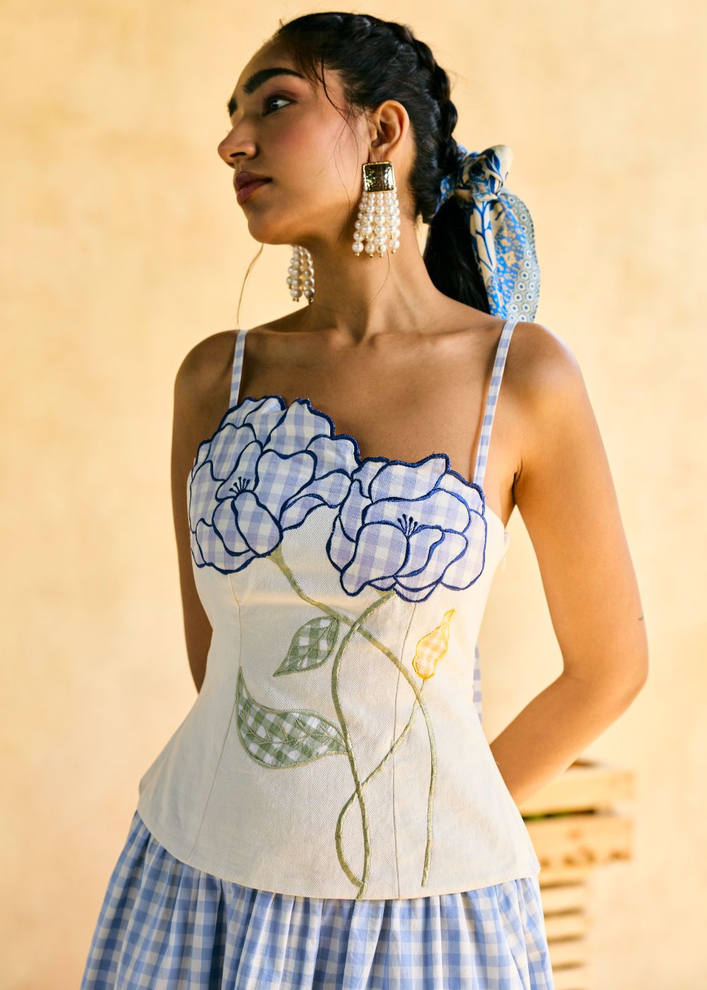 Aasmaani Picnic Embroidered Camisole Top