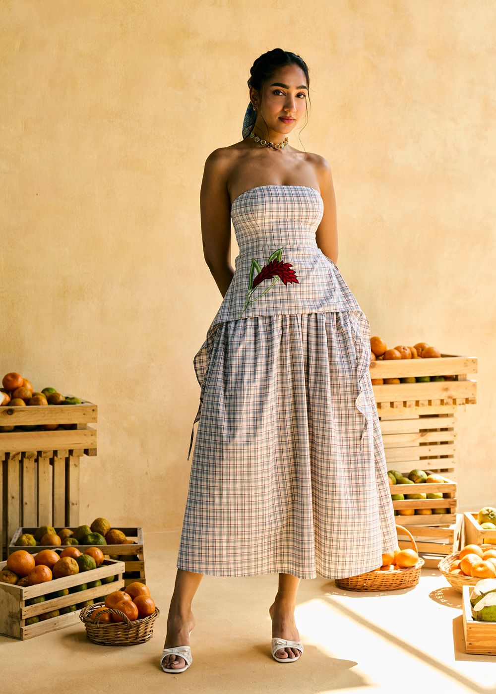 Maple Checkered Cascade Skirt