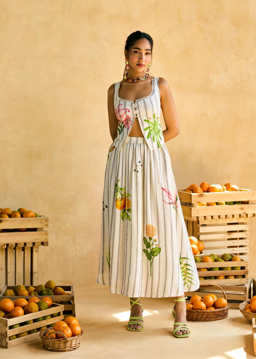 Garden Vest Striped Top