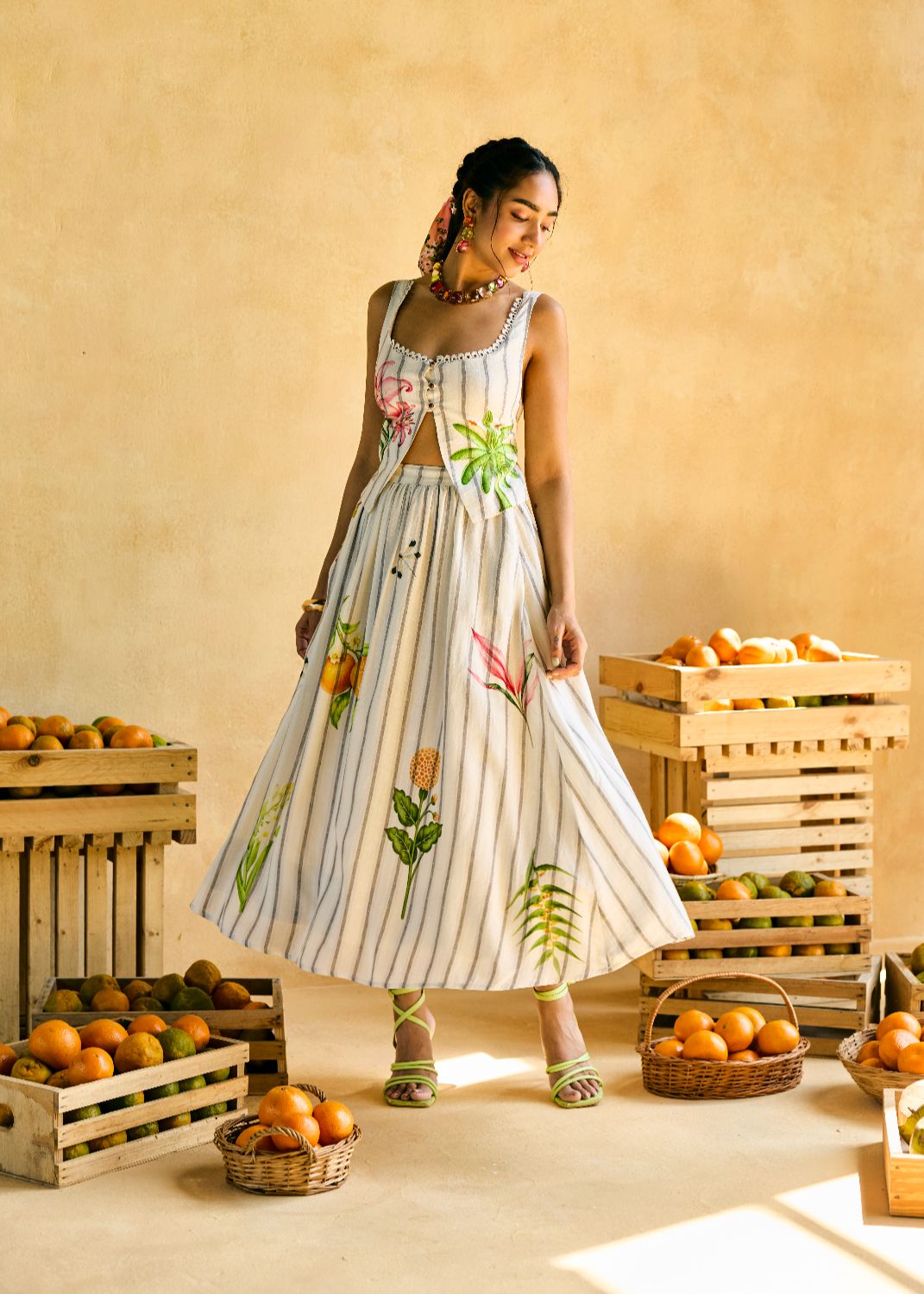 Garden Vest Striped Top