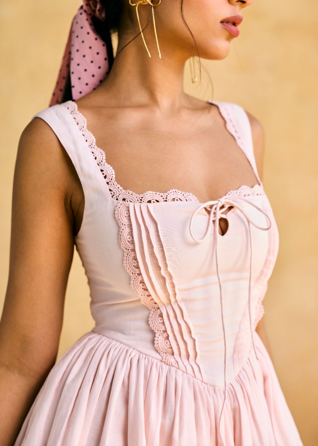 Amalfi Picnic Lace Mini Sundress