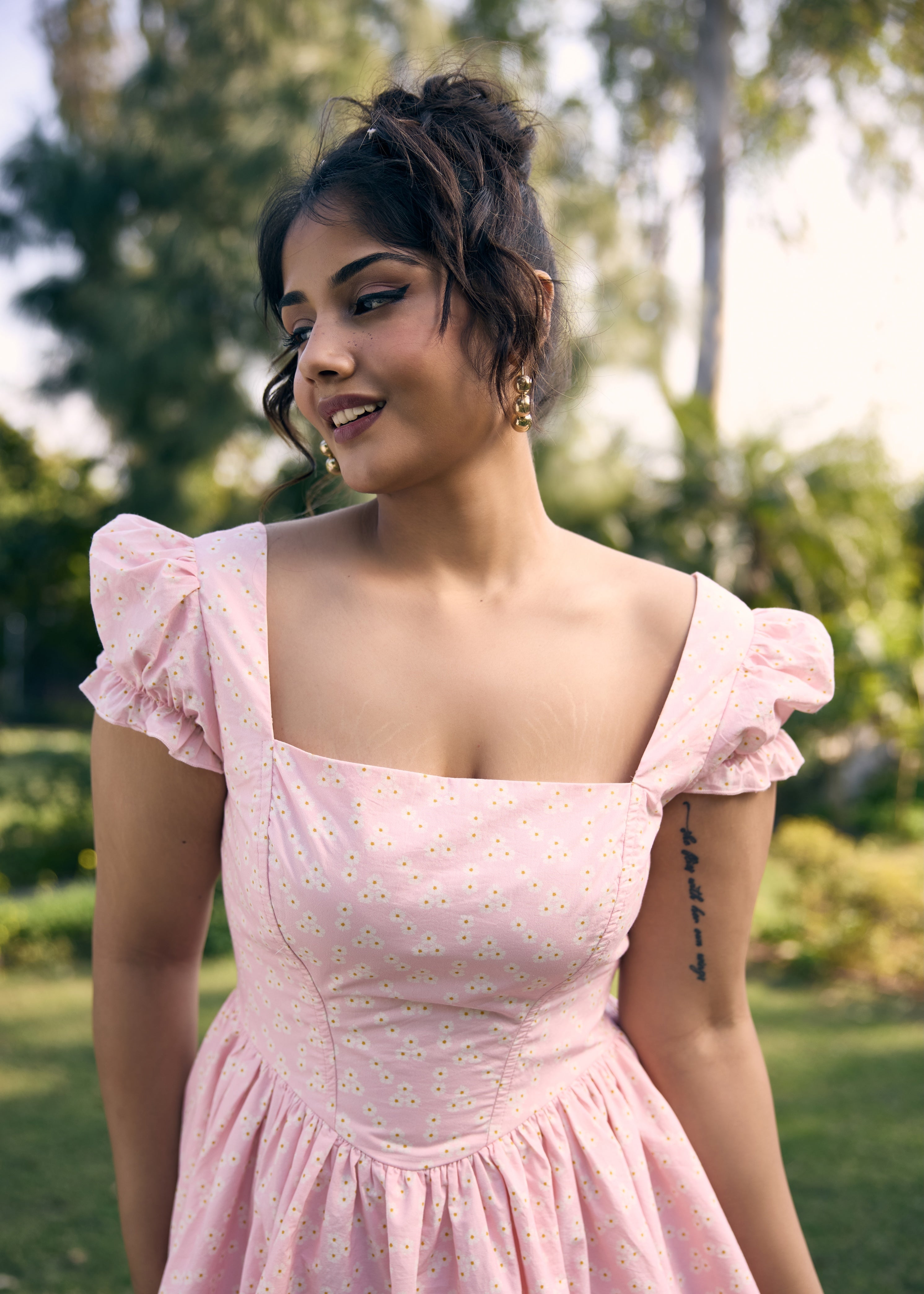 Murial Pastel Pink Mini Dress