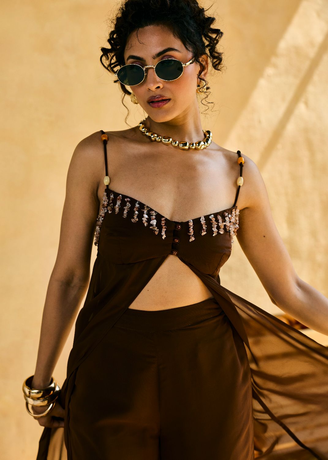 Juhi Cocoa Ember Bustier Top