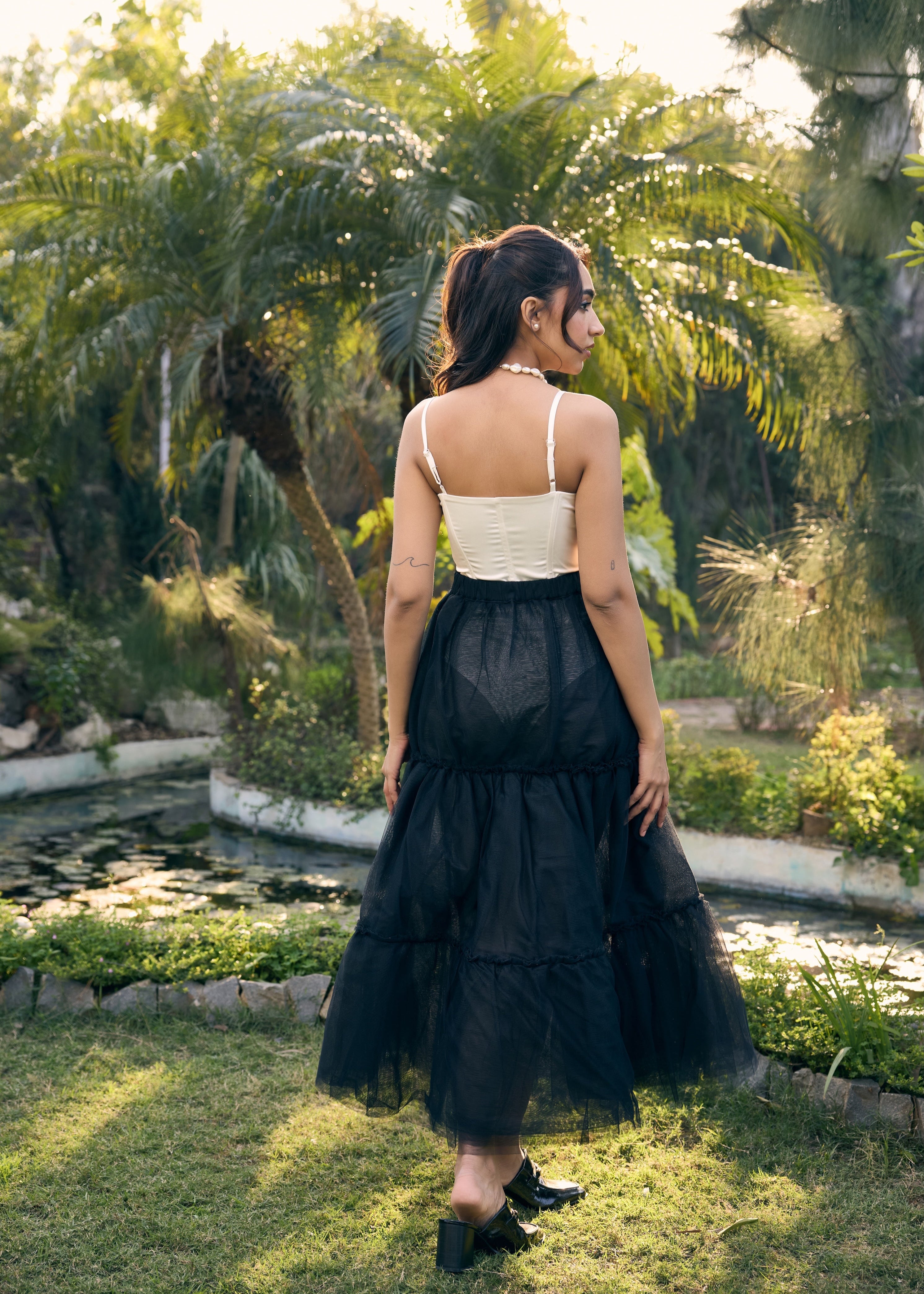 Fredercia White Satin and Lace Corset Bodysuit