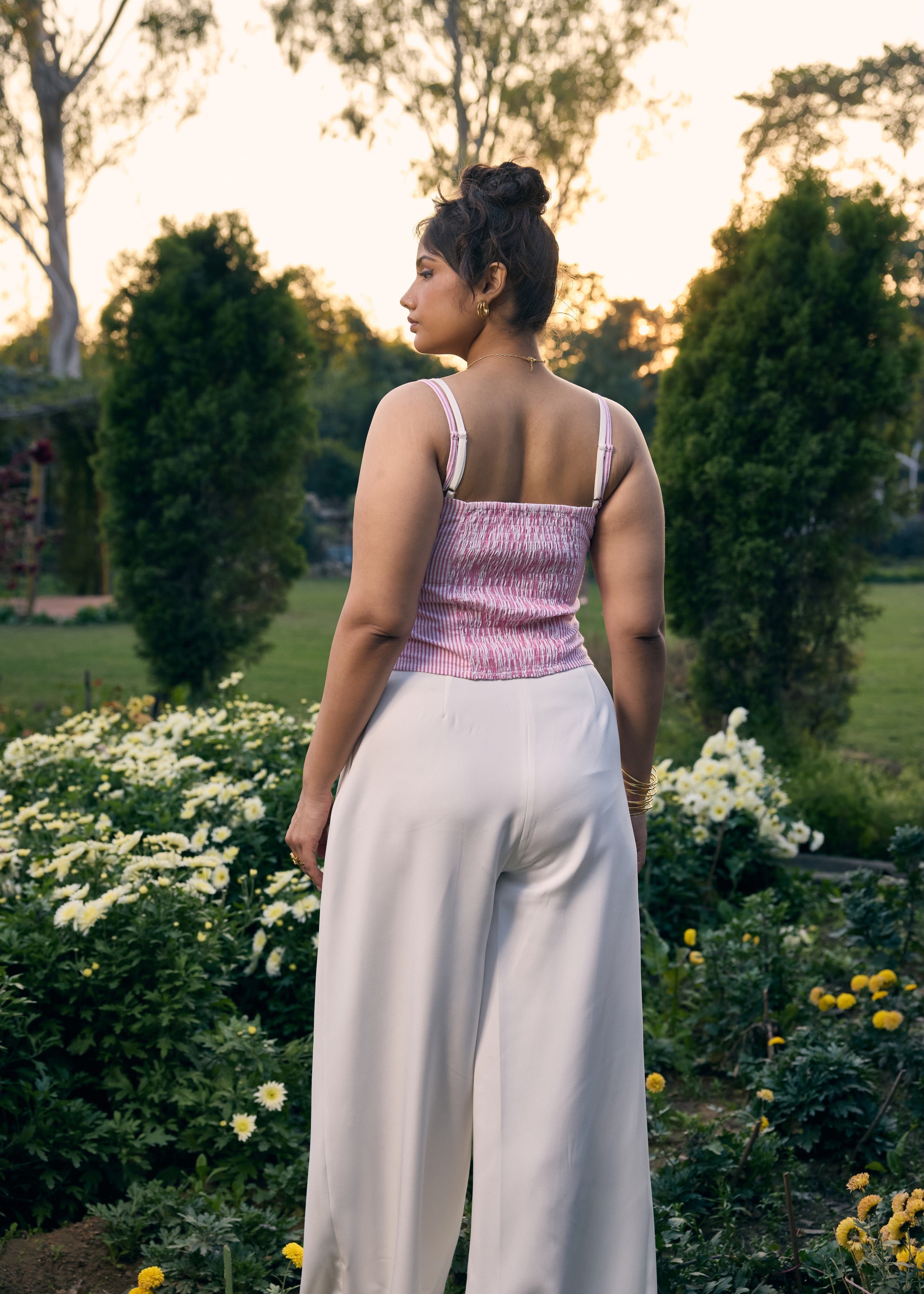 Sandra White Wide Leg Pants