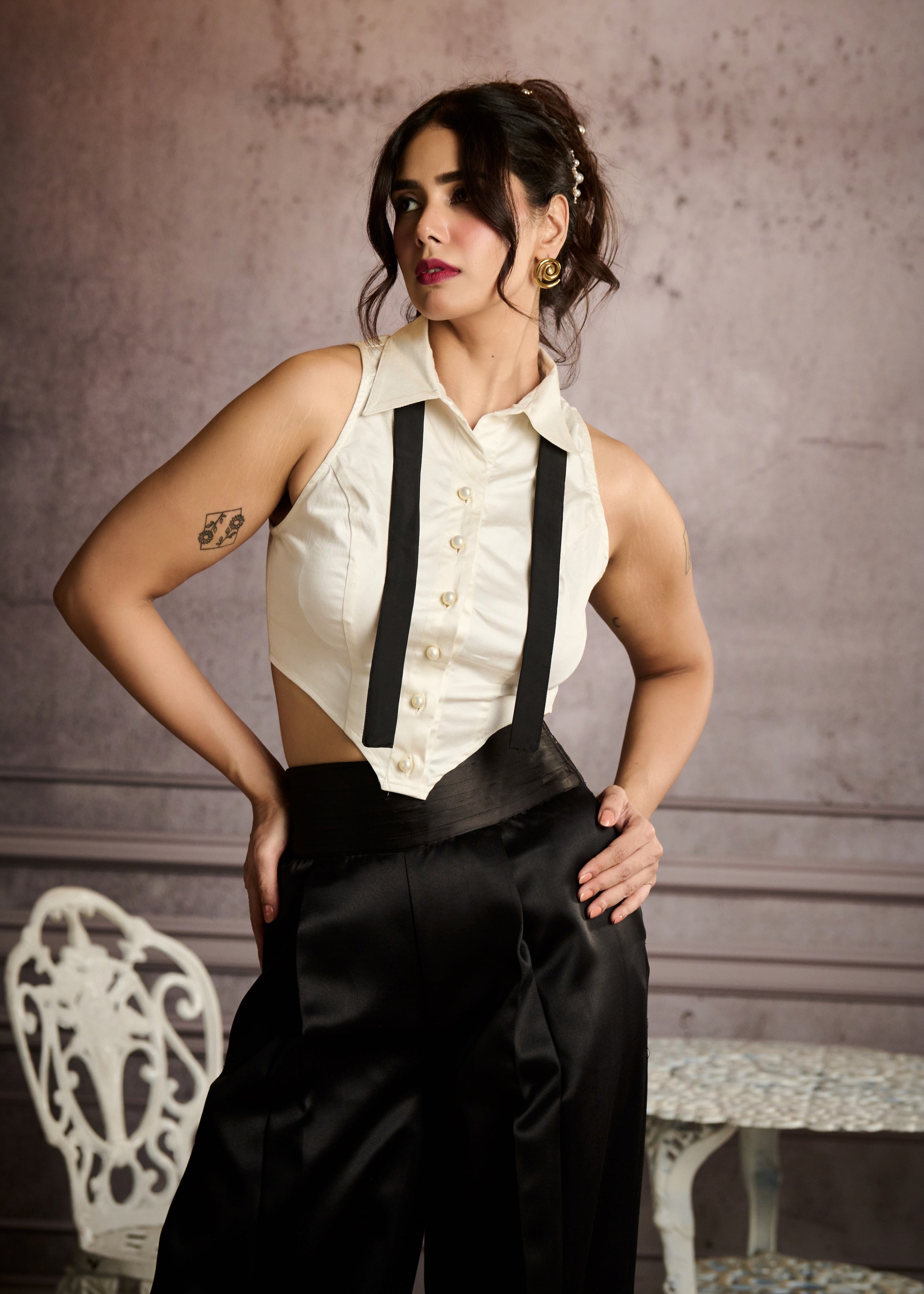 Maddie Black High-Waisted Pants