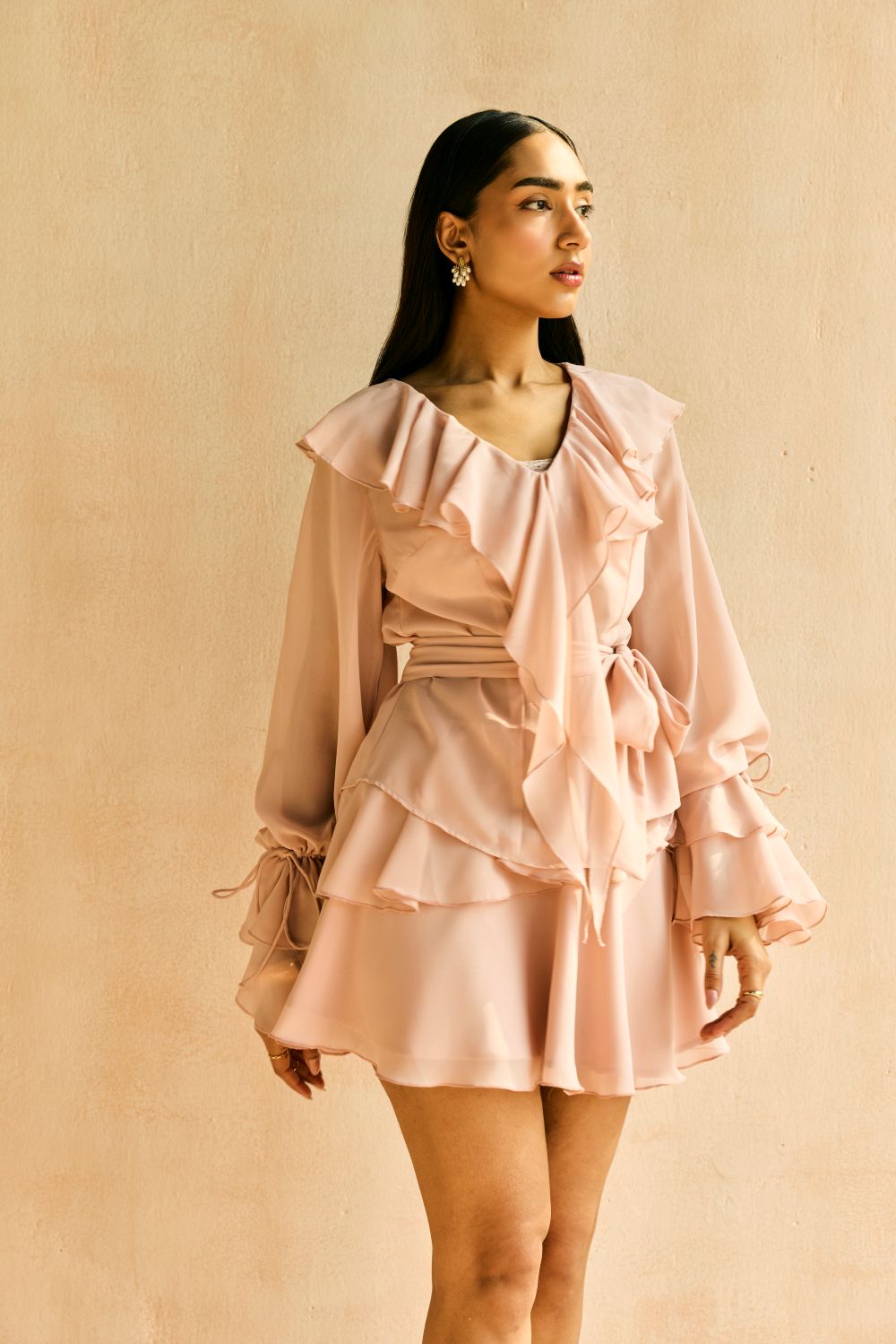 Aviva Ruffle Tie-Up Top