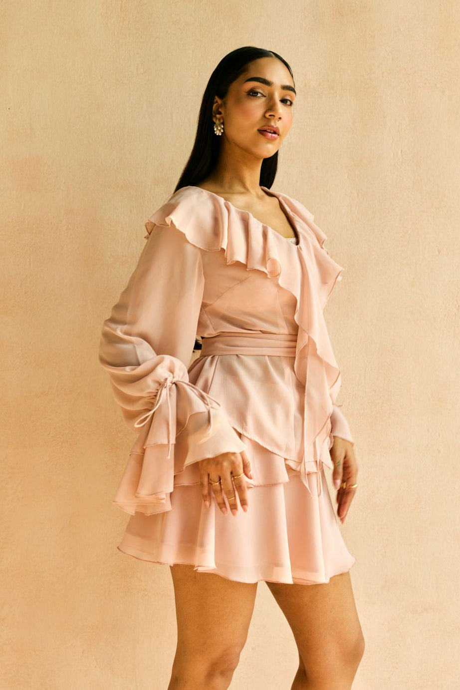 Aviva Ruffle Tie-Up Top