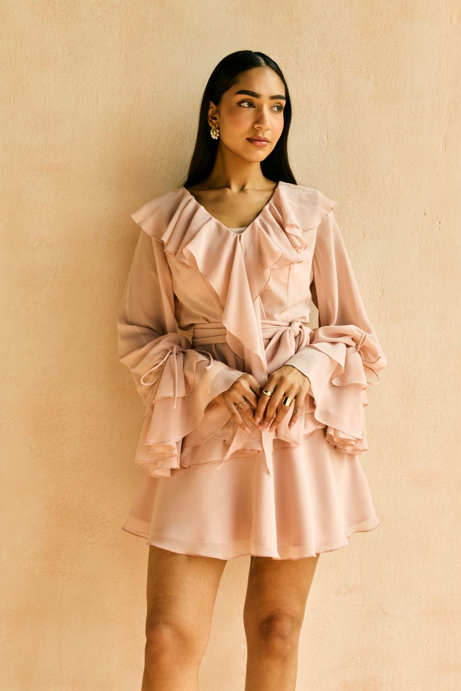 Aviva Ruffle Tie-Up Top