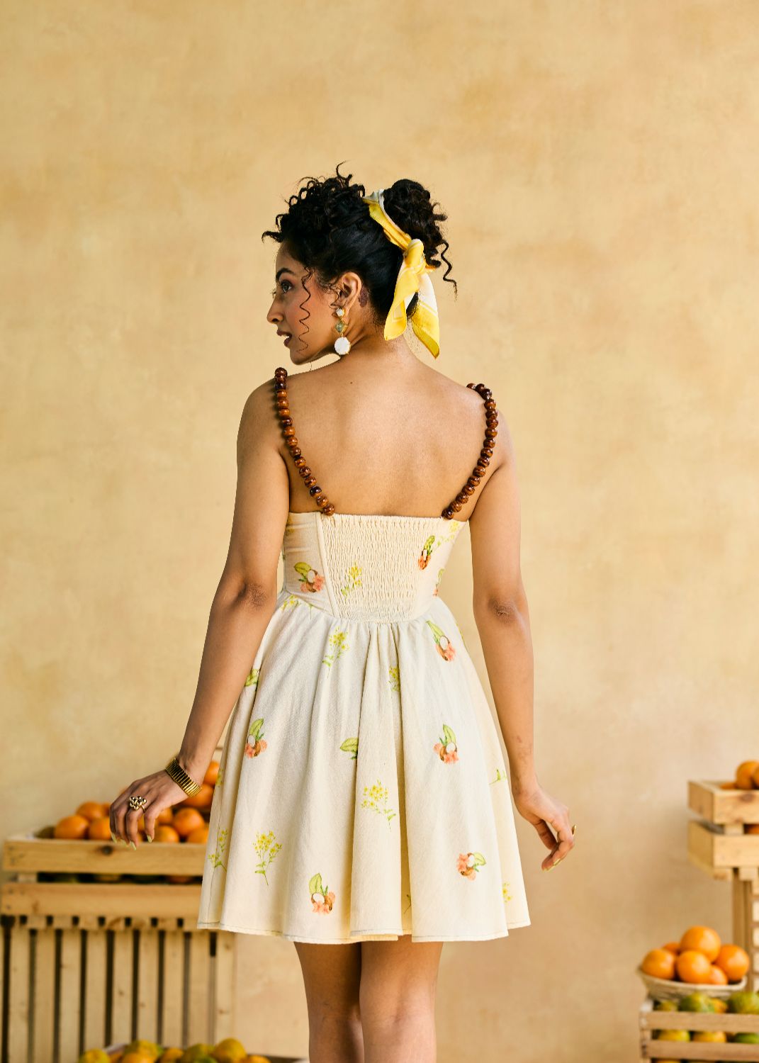 Garden Fairy Embroidered Beaded Mini Dress