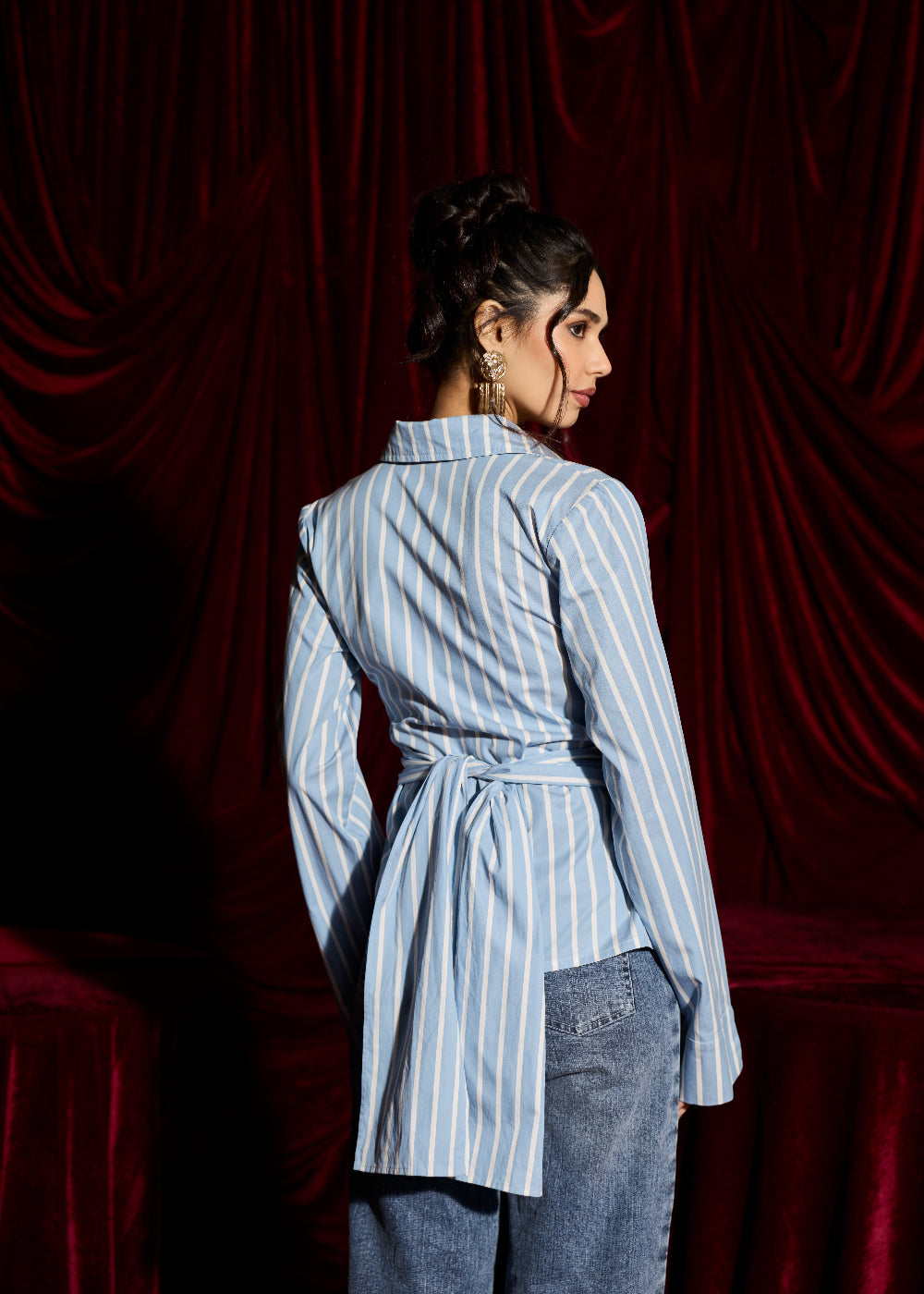 Bluebell Wrap Stripe Shirt
