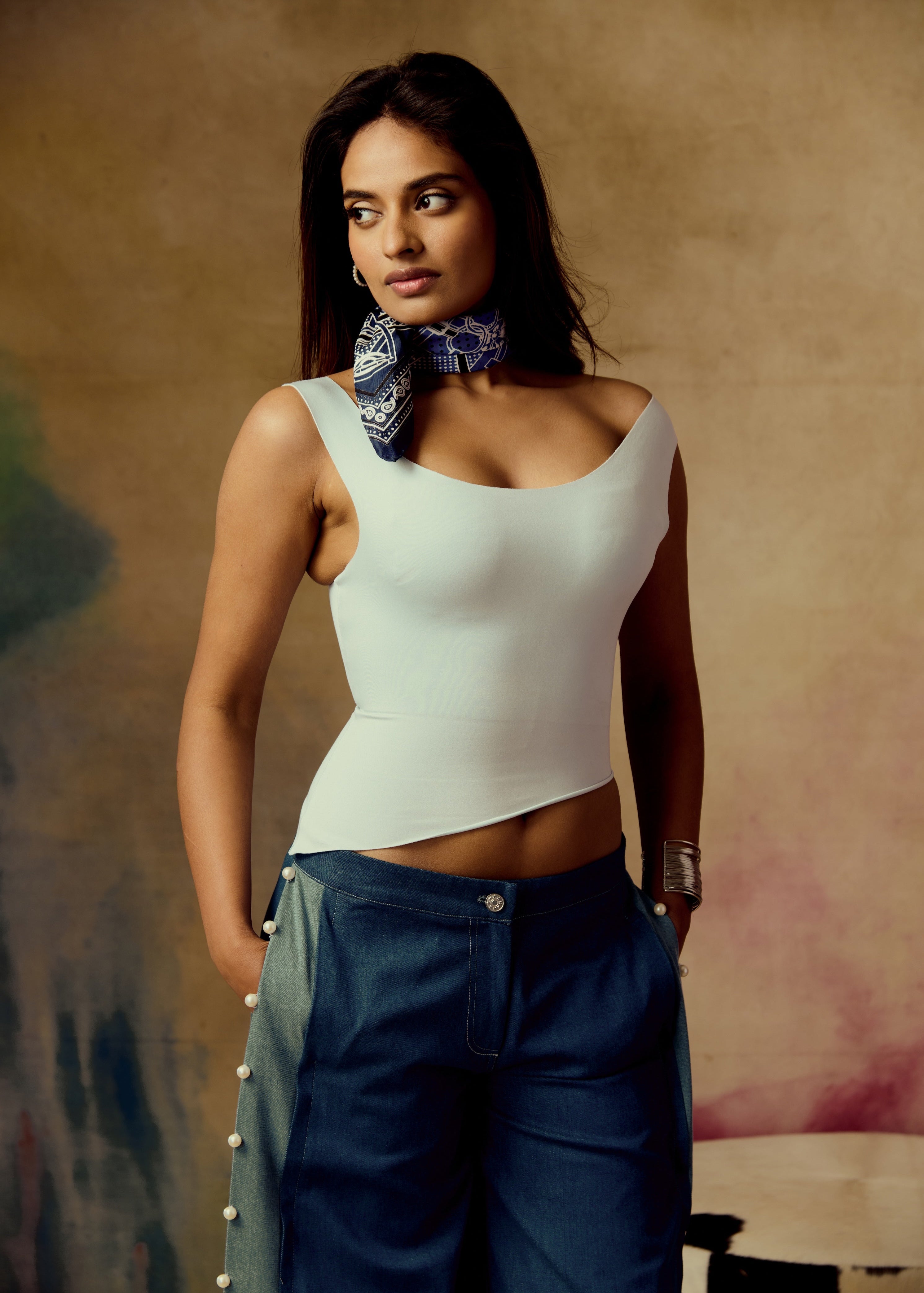 Aletta Baby Blue Seamless Top