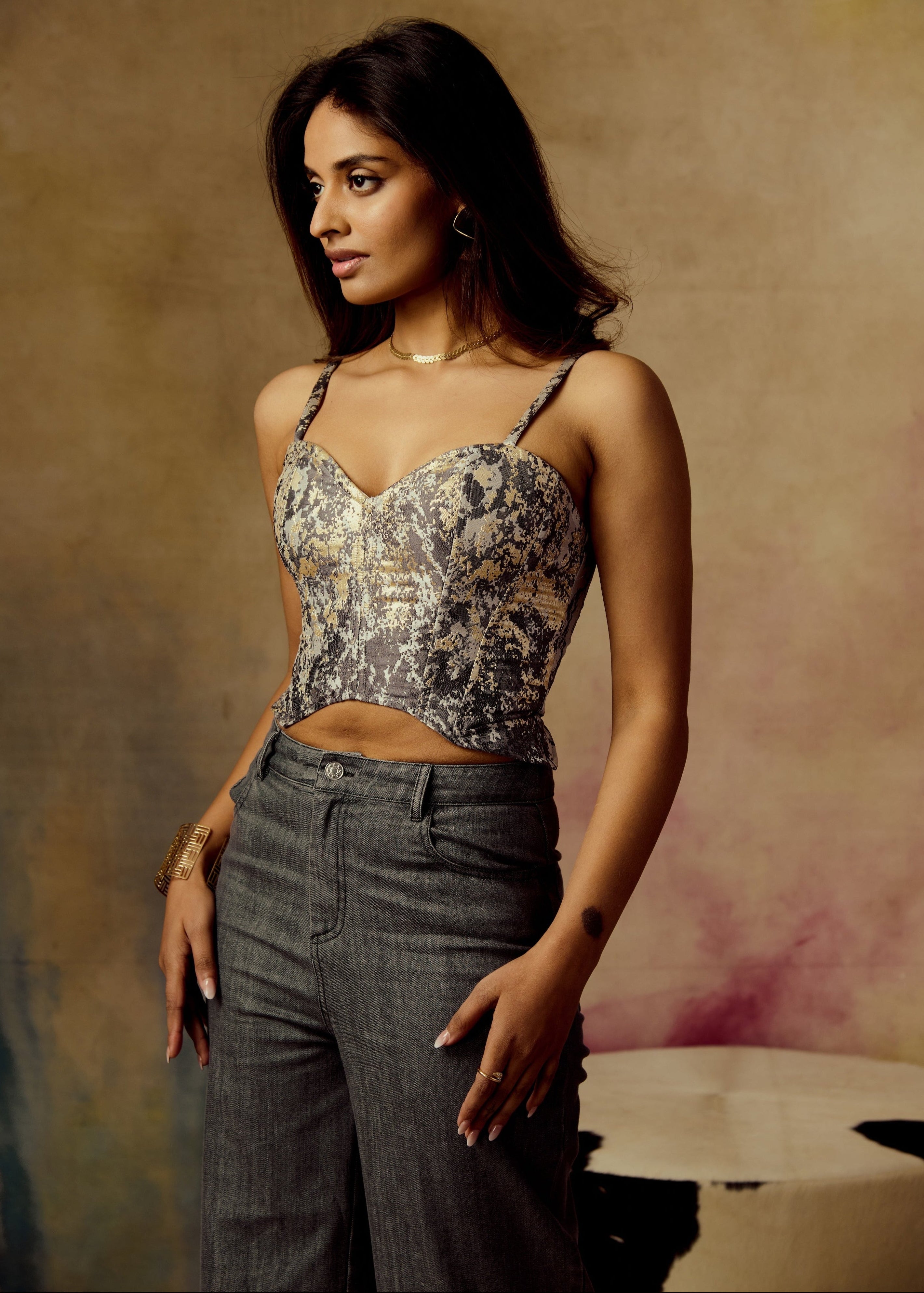 Oona Jacquard Corset Top