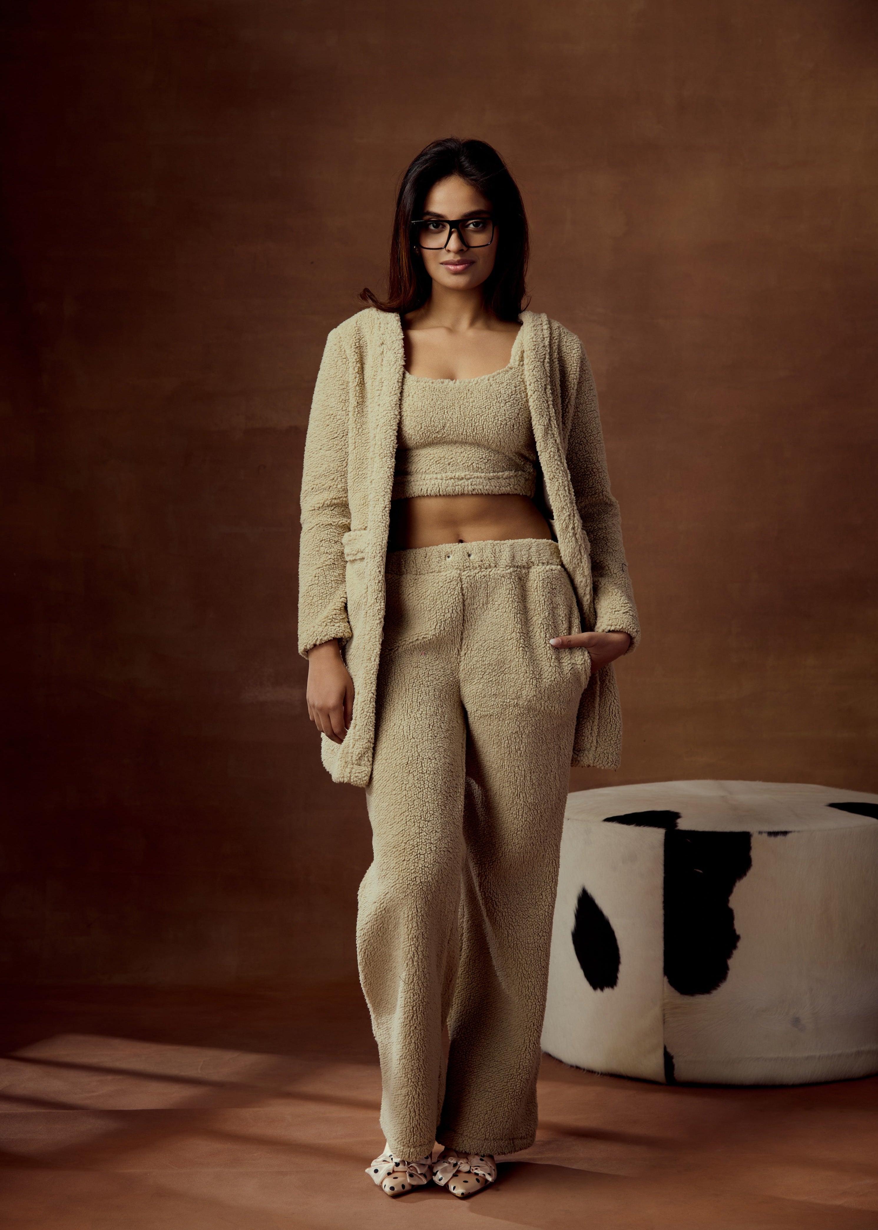 Betty Beige Short Cardigan