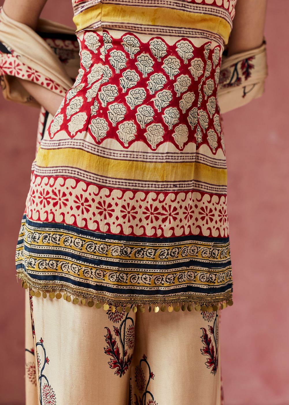 Afreen Ajrakh Print Halter Neck Kurta Set