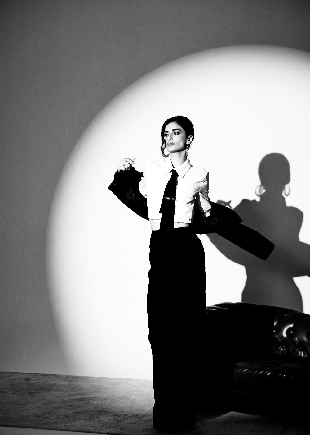 Ezzie Black Tailored Maxi Skirt