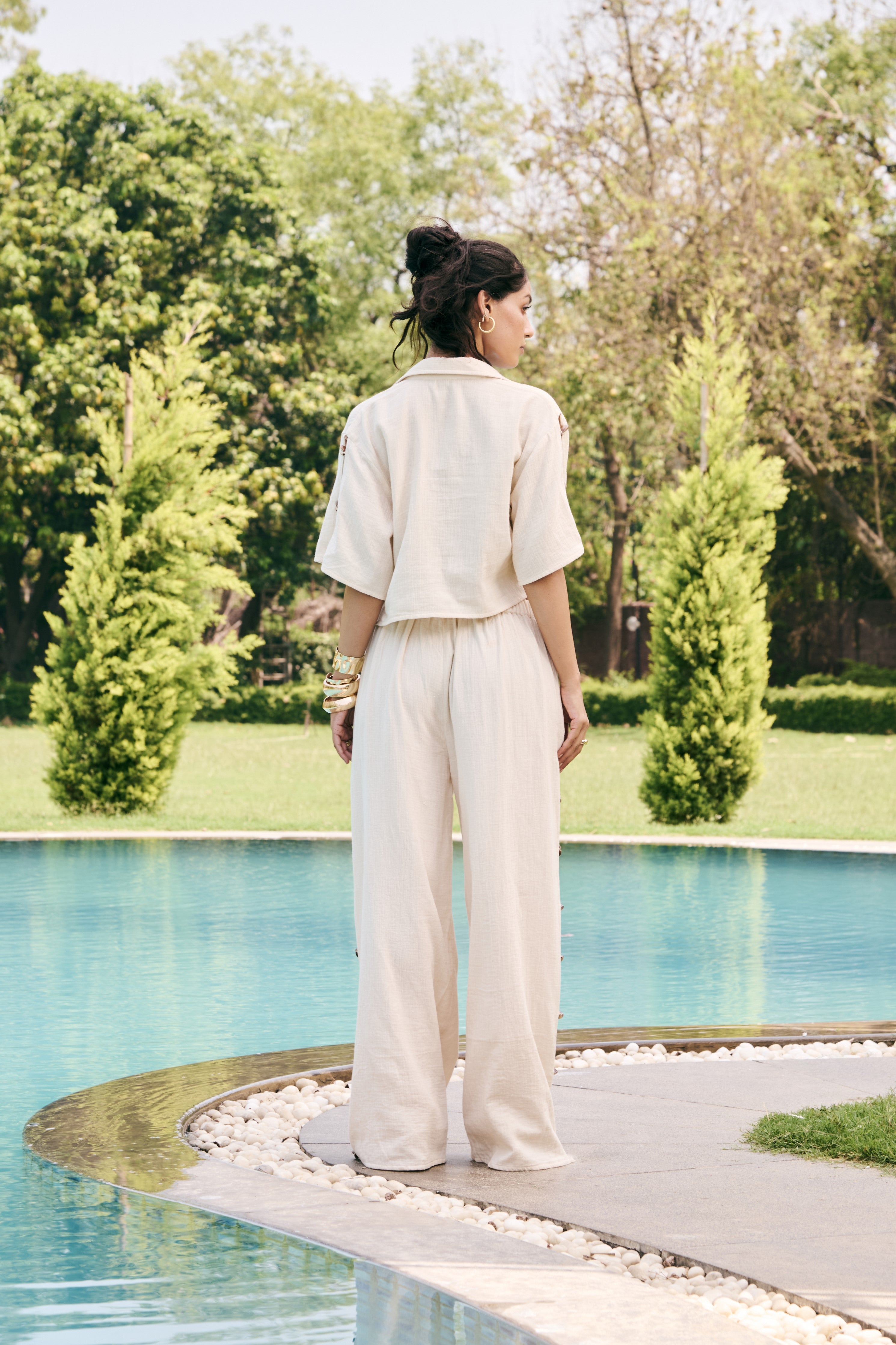 Blanche Beige Coverup Set