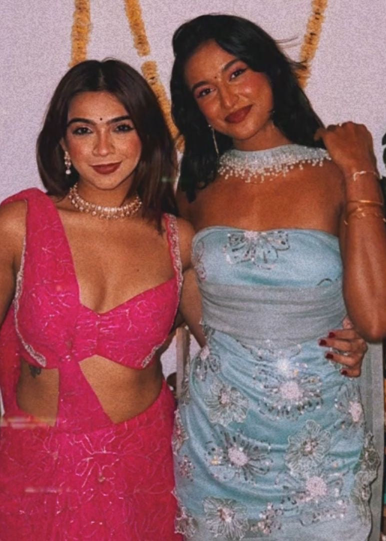 Nakhat Sage Green 3D Flower Embroidered Sleeveless Sharara Set