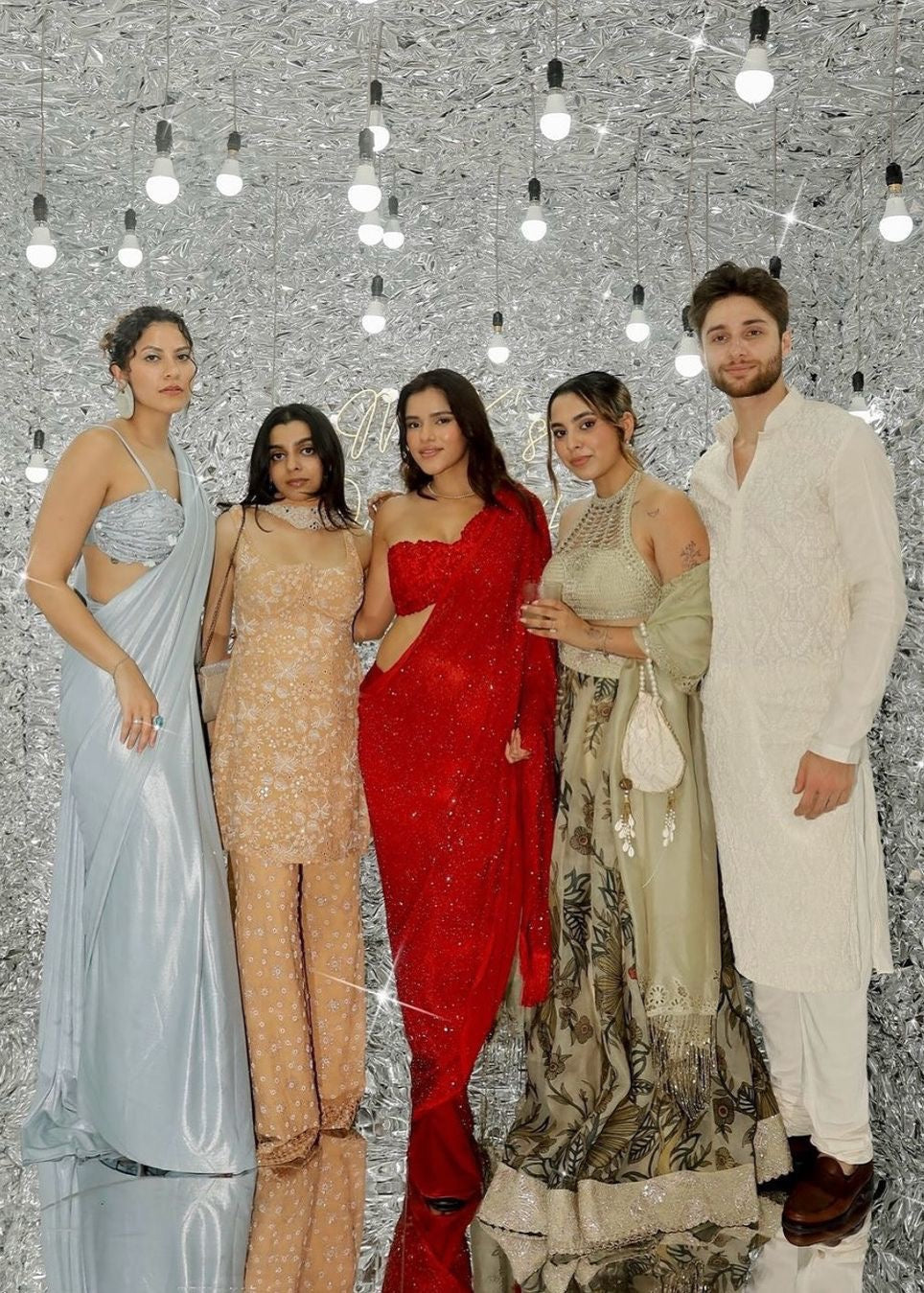 Namya Buff Orange Embroidered Sharara Set