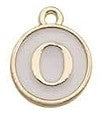 Charms - Alphabets - White & Gold