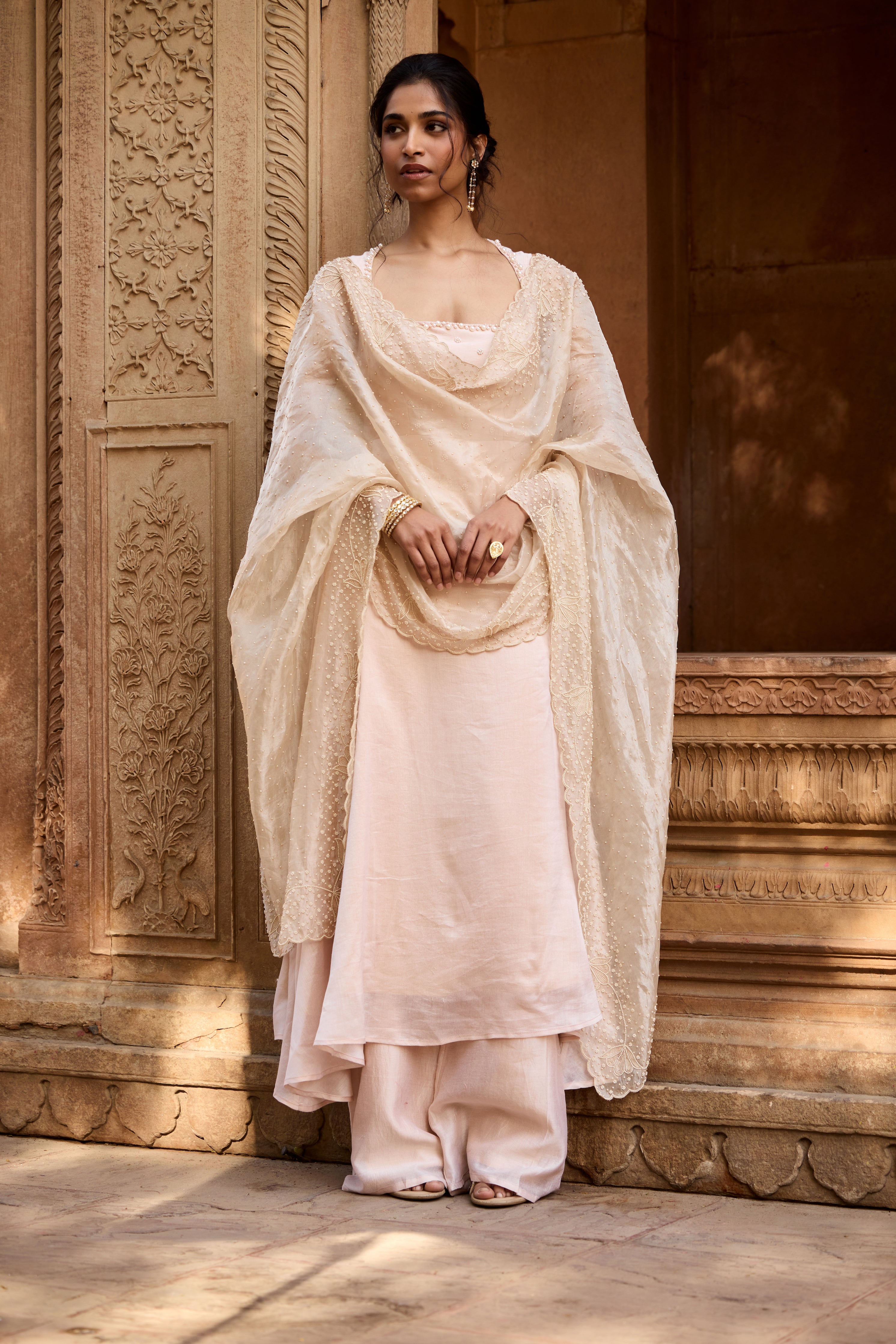 Mihika Mauve Chanderi Anarkali Set