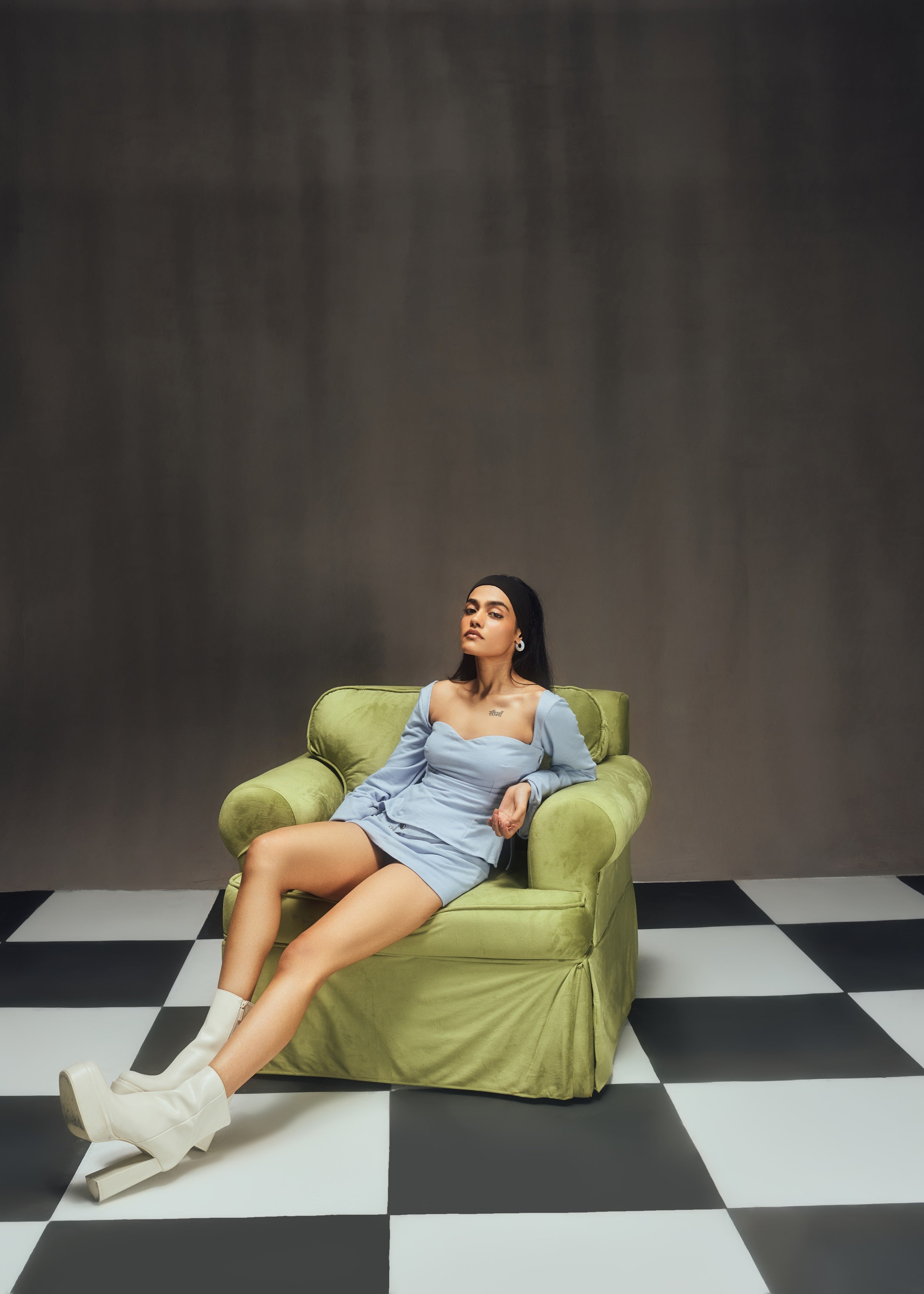 Skylar Baby Blue Lounge Coord Set, offering a comfortable and stylish matching set in a soft baby blue hue