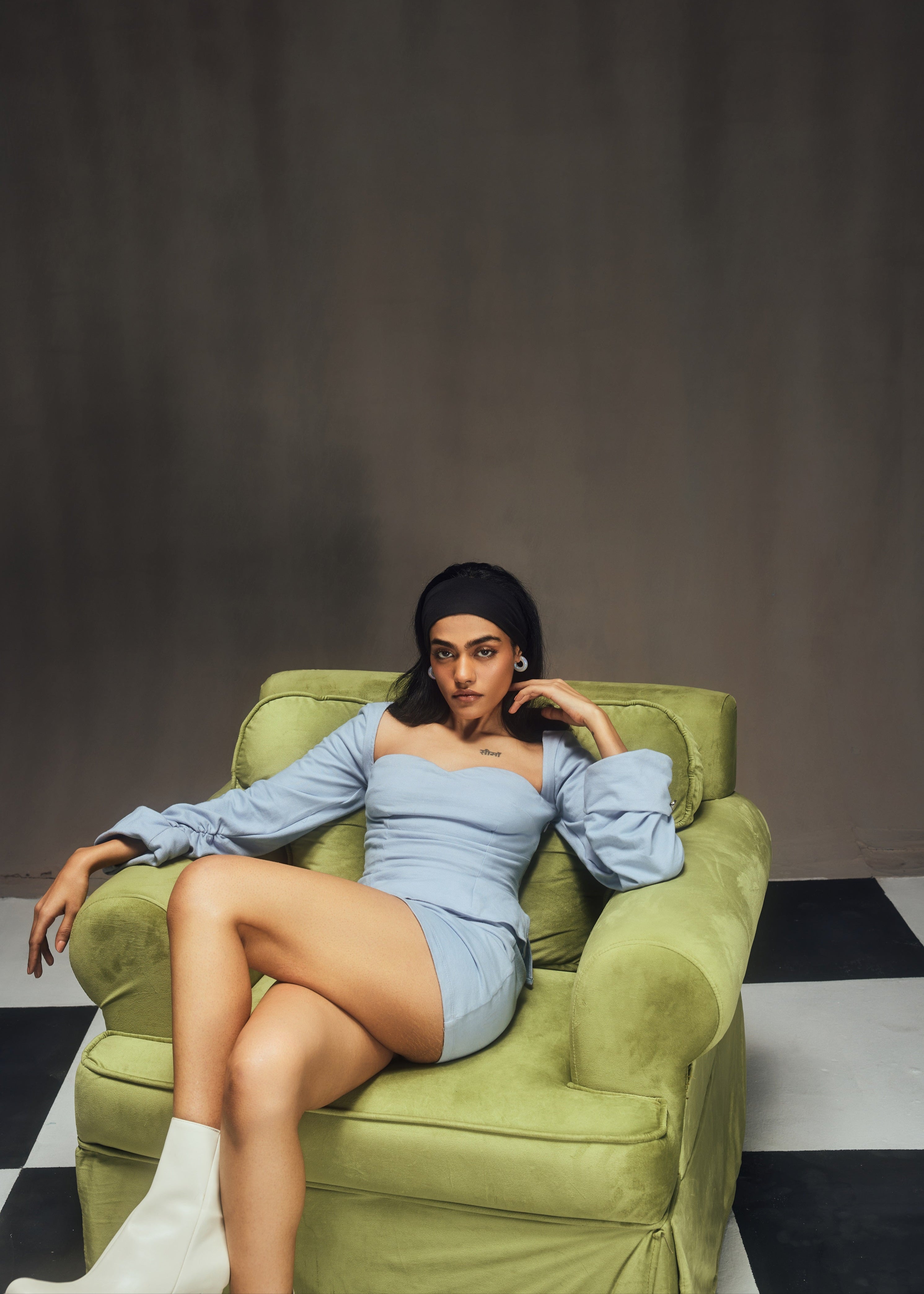 Skylar Baby Blue Lounge Coord Set, offering a comfortable and stylish matching set in a soft baby blue hue