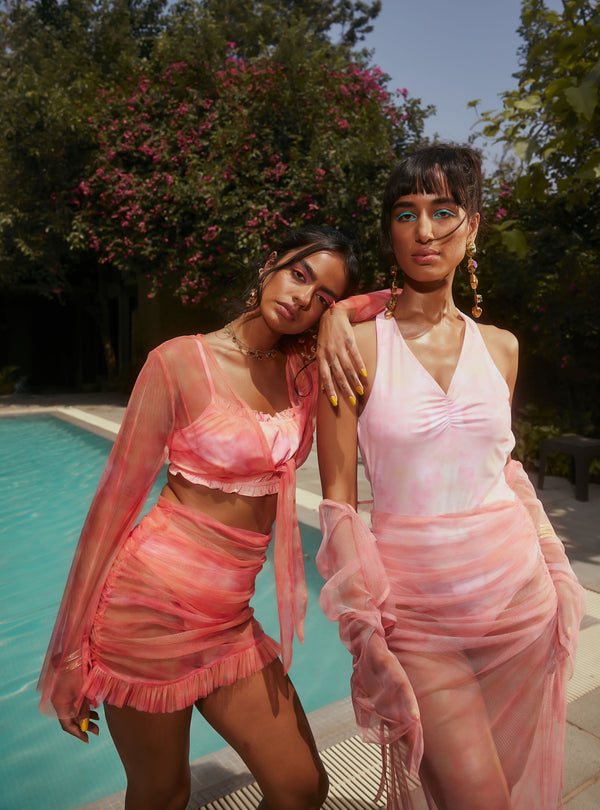 Buy Our Tulum Orange Tie-Dye Cover-Up Coord Set