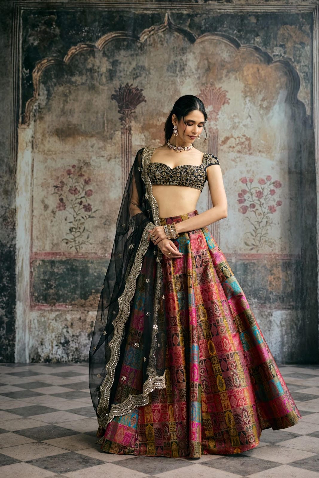 Soundarya Black Hand-Embroidered Blouse