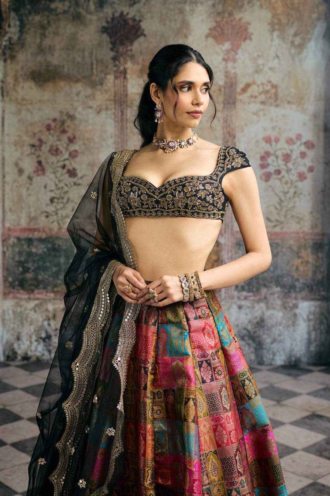 Soundarya Black Hand-Embroidered Blouse