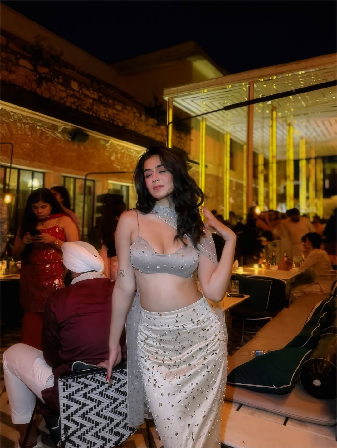 Alfiya Rhinestone Embellished Blouse