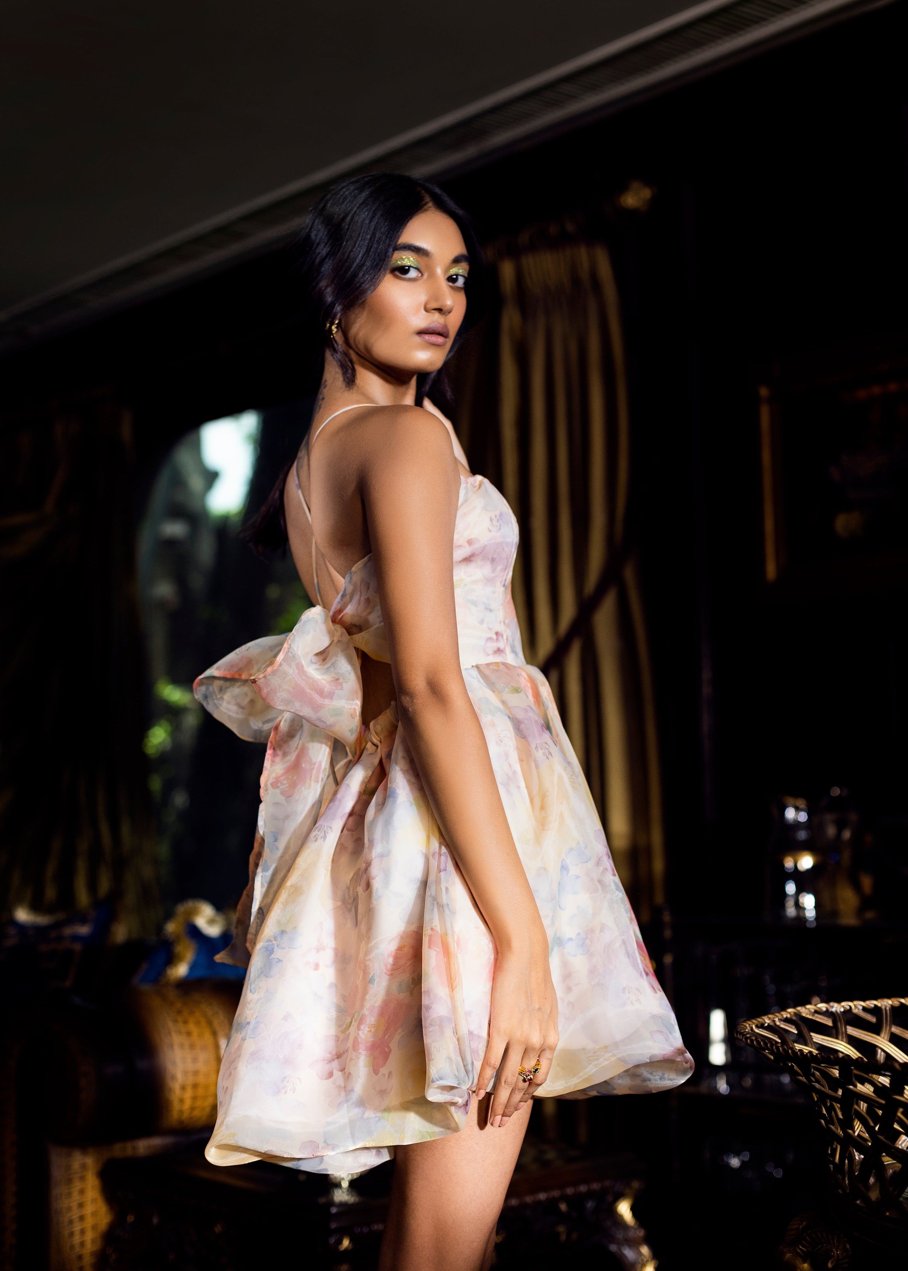 Floral organza dress