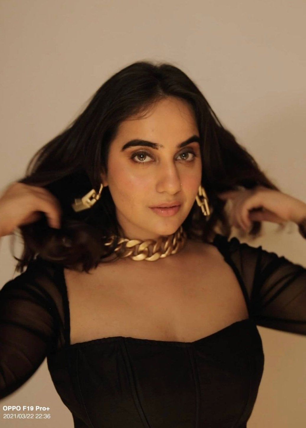 Carla Black Silk Corset Top