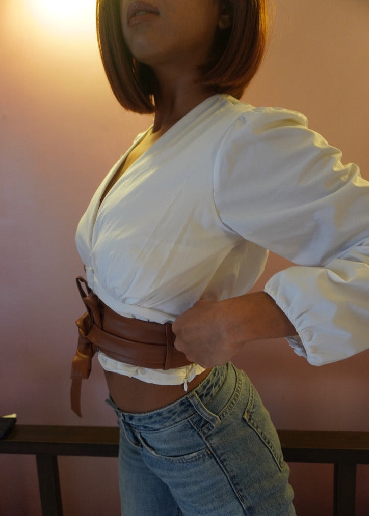 Corelle Tan Faux Leather Belt