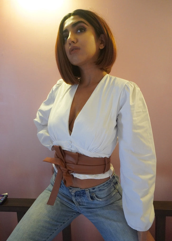 Corelle Tan Faux Leather Belt