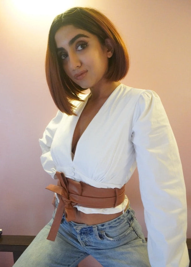 Corelle Tan Faux Leather Belt