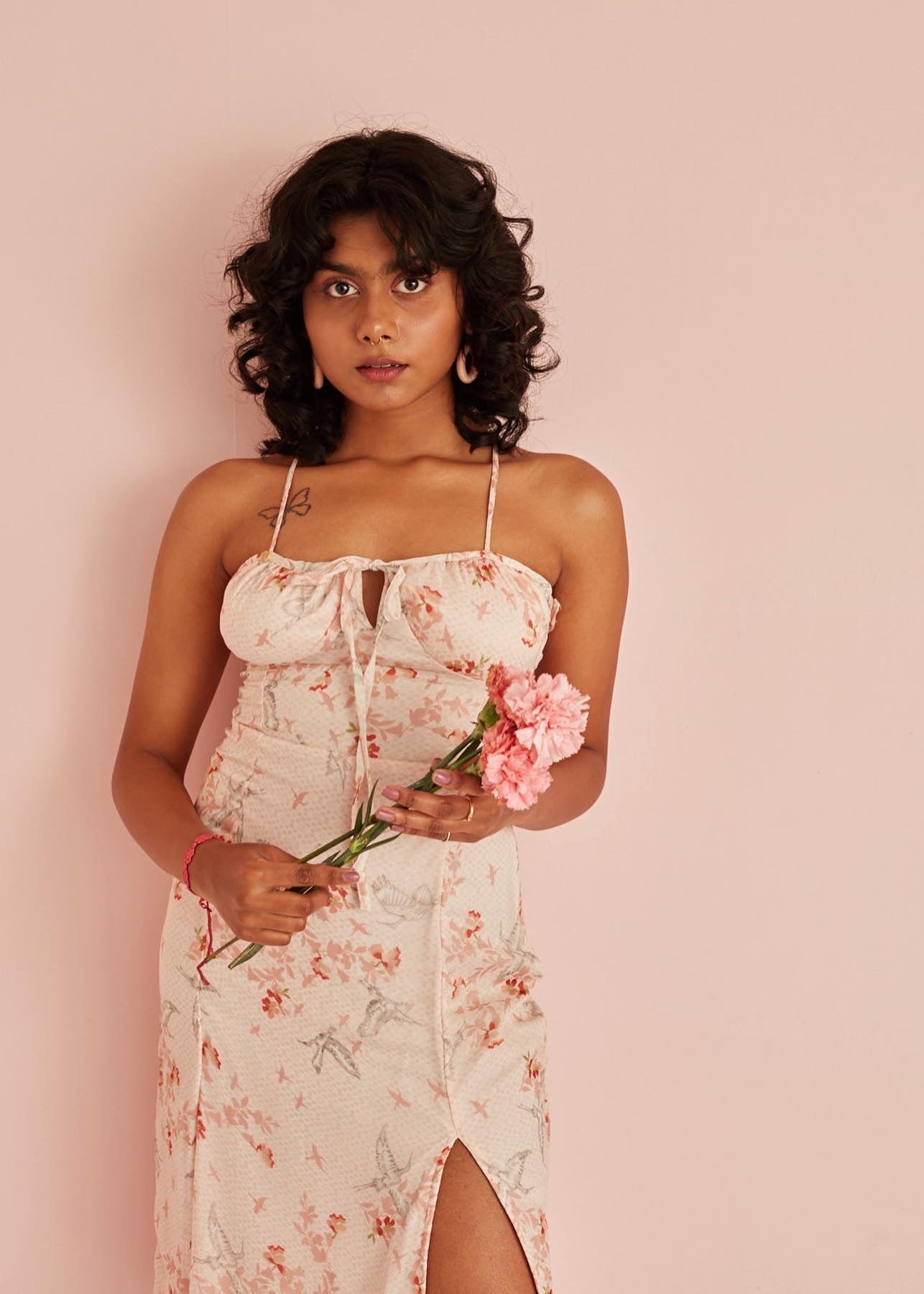 Dani Floral Chiffon Midi Dress