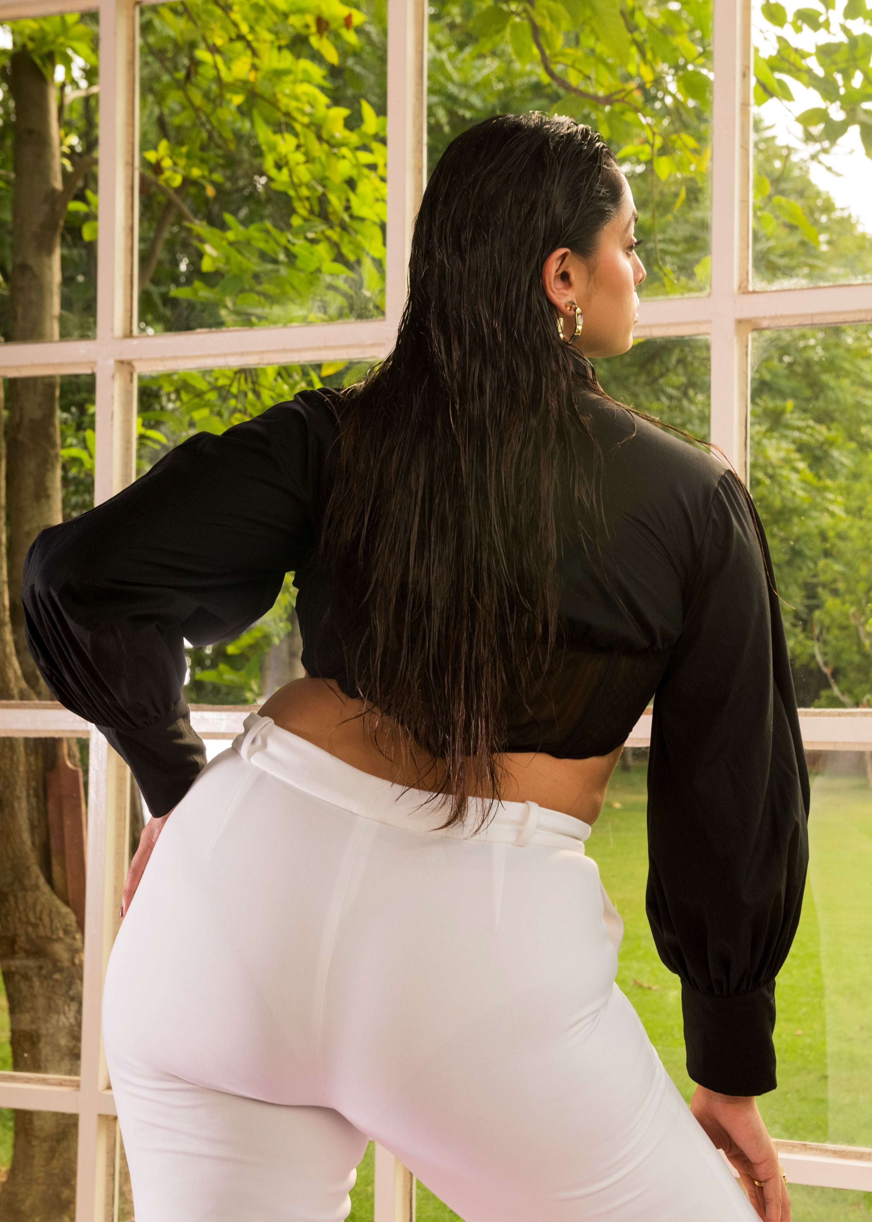 Elenor Mesh Corset Shirt