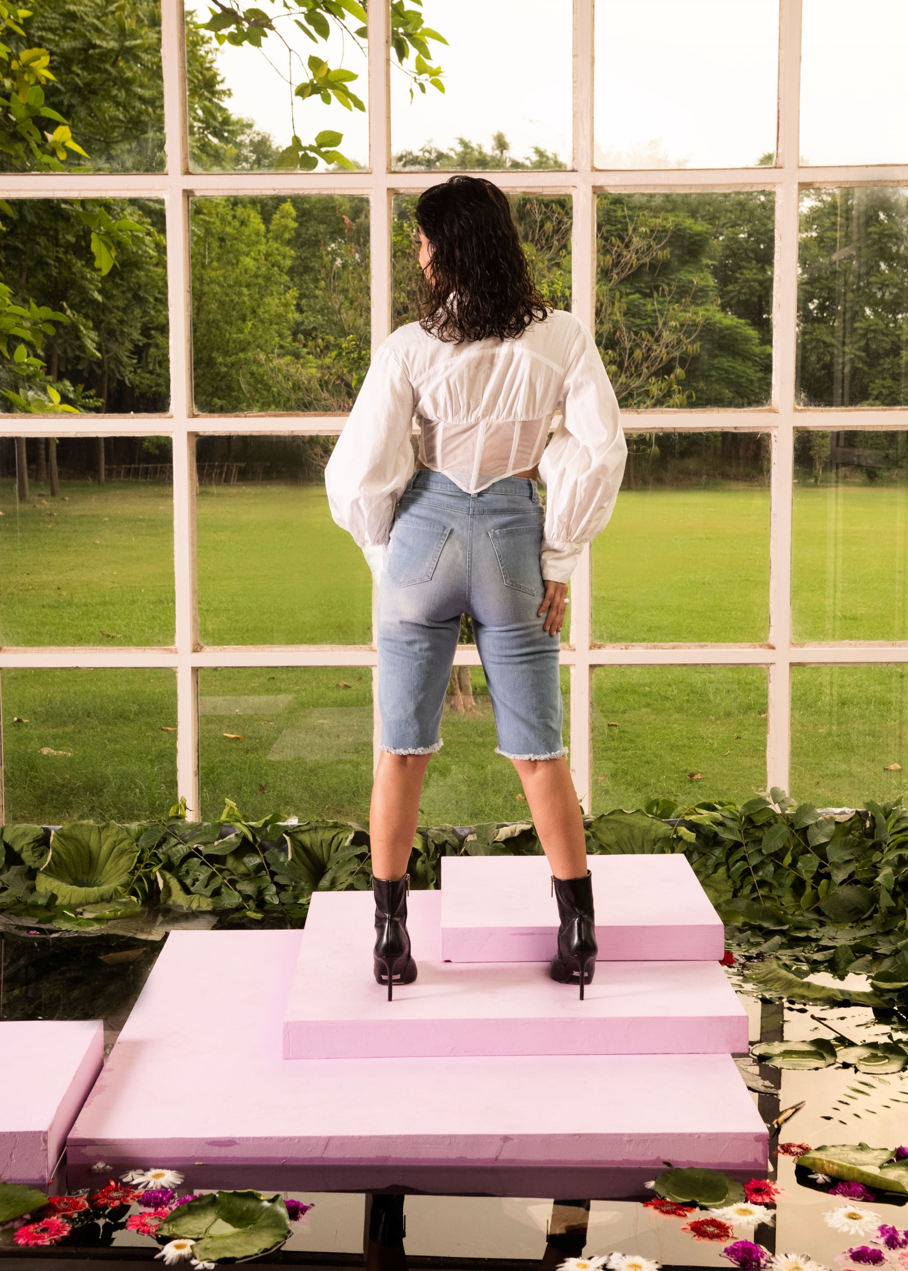 Elenor Mesh Corset Shirt